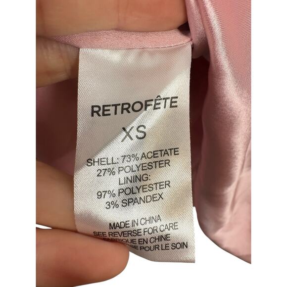 Retrofete Magnolia Maxi Dress Halter Neck Satin Evening Formal Guest Primrose XS - Picture 12 of 13